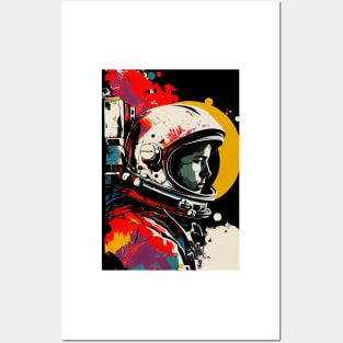 Colorful astronaut illustration Posters and Art